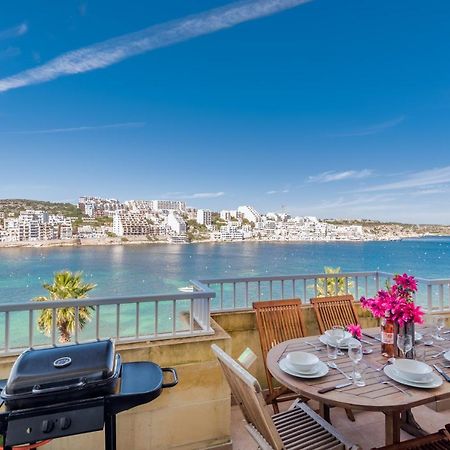 Blue Harbour Seafront 3 Bedroom Apartment, With Spectacular Sea Views From Terrace - By Getawaysmalta Сент-Полс-Бей Екстер'єр фото